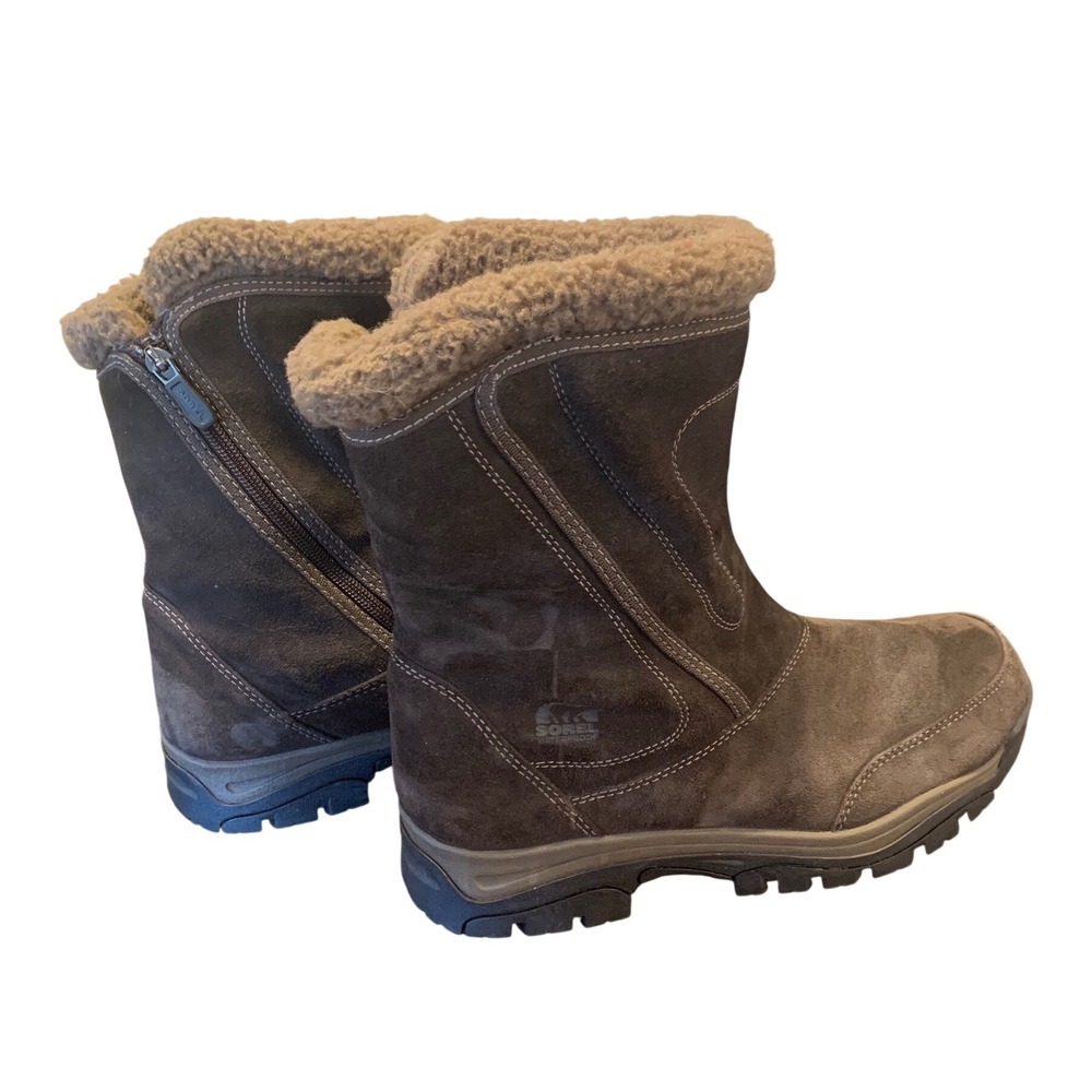Sorel Waterfall Brown Suede Waterproof Winter Boots Thinsulate Ultra 11